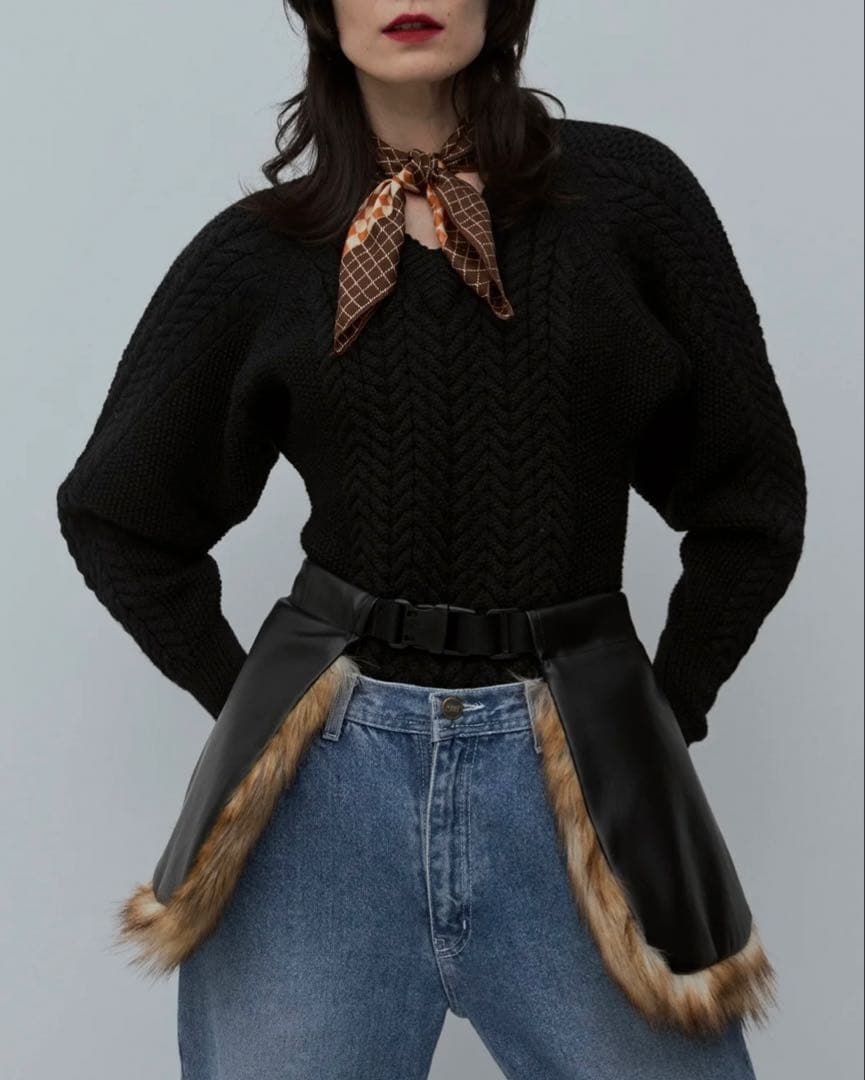 【Mediam】Double Craft Fur Bag