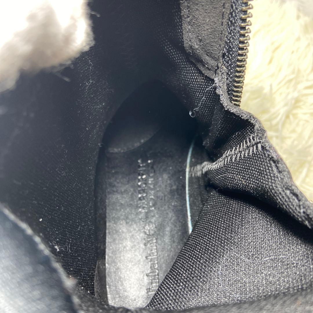 美品✨ティンバーランド レザーロングブーツ サイドジップ ウォータープルーフ 黒