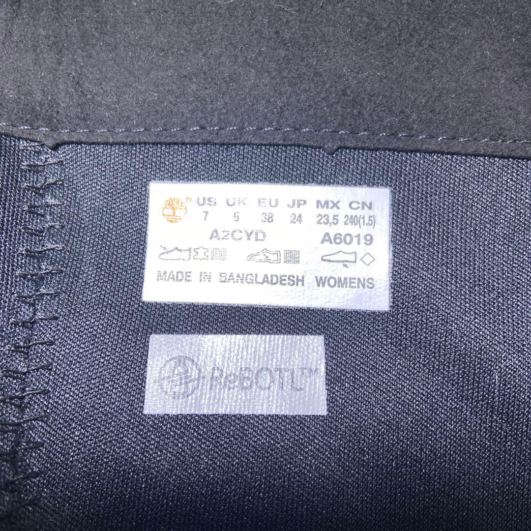 美品✨ティンバーランド レザーロングブーツ サイドジップ ウォータープルーフ 黒