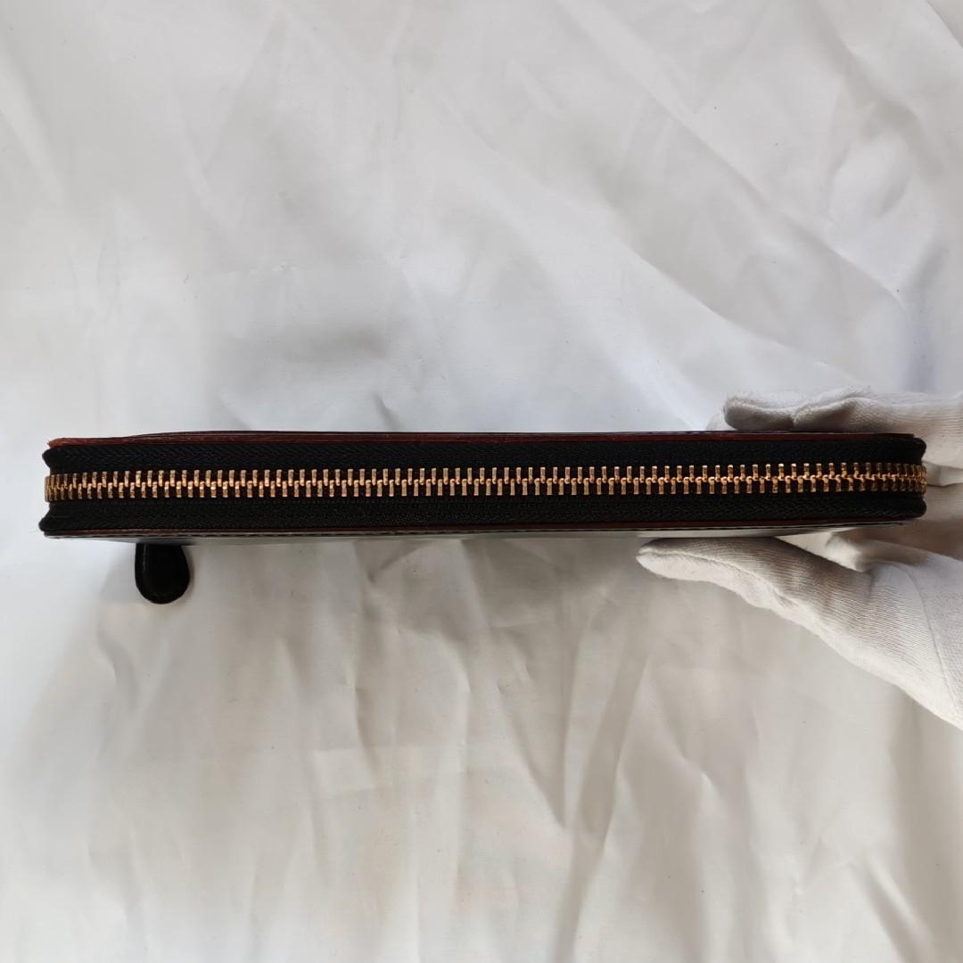 GANZO THIN BRIDEL ラウンドファスナー 長財布 黒