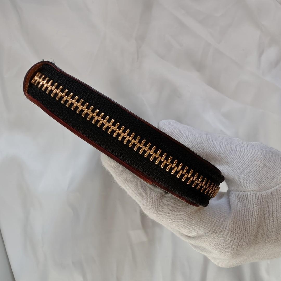 GANZO THIN BRIDEL ラウンドファスナー 長財布 黒