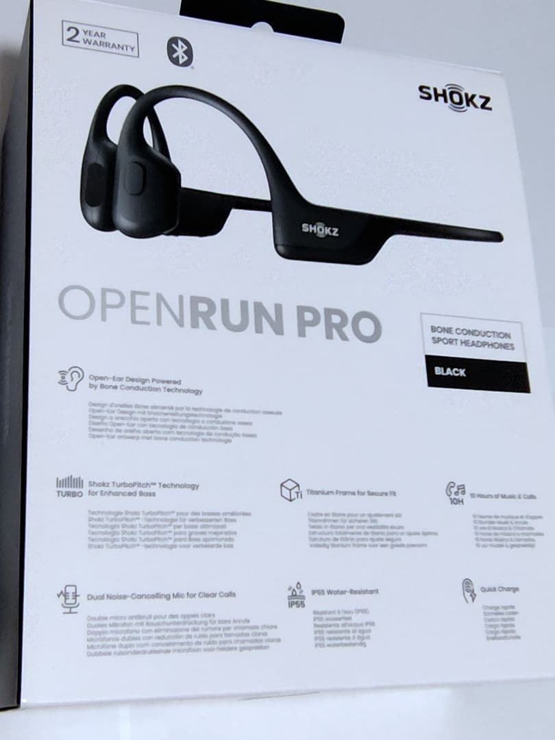 SHOKZ OPENRUN PRO 骨伝導イヤホン ブラック