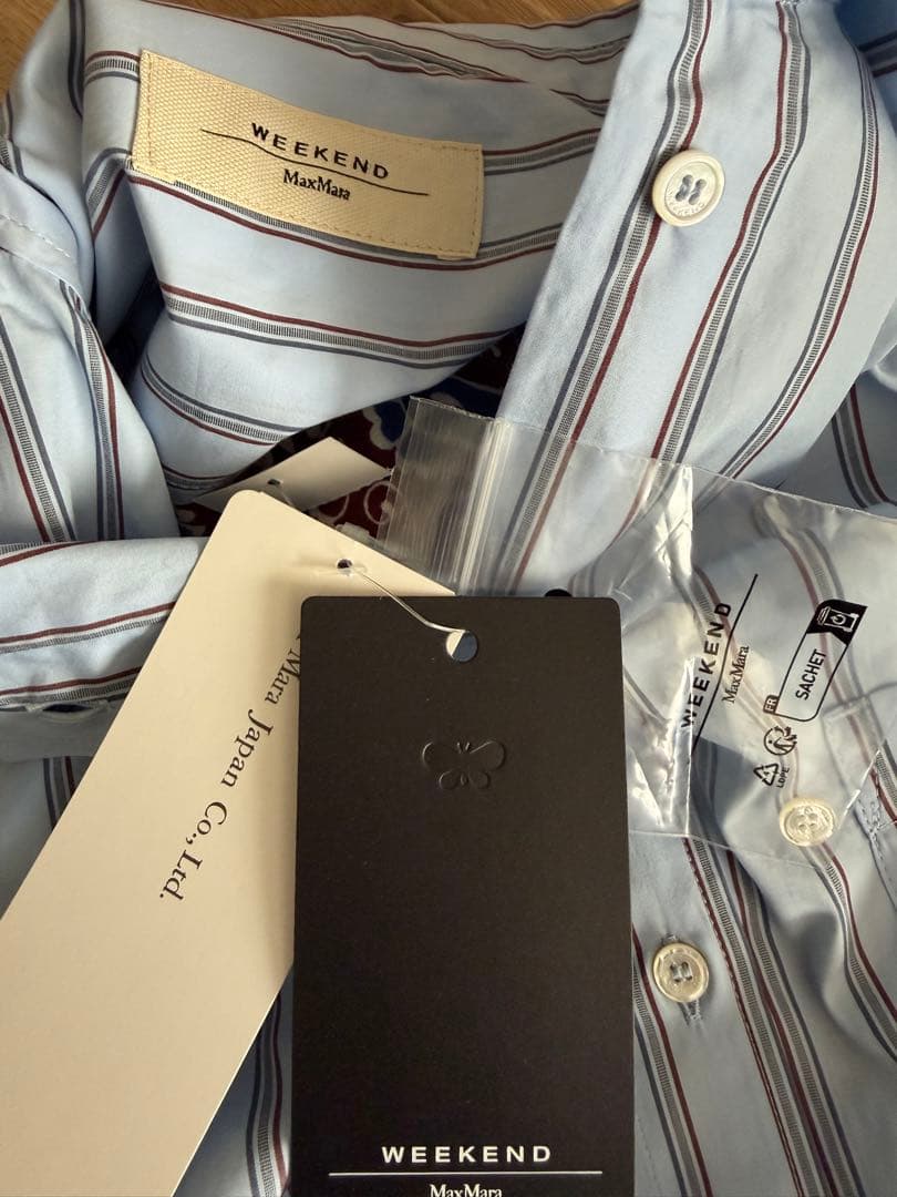 WEEKEND Max Mara EDIPOストライプペイズリーシャツドレス36