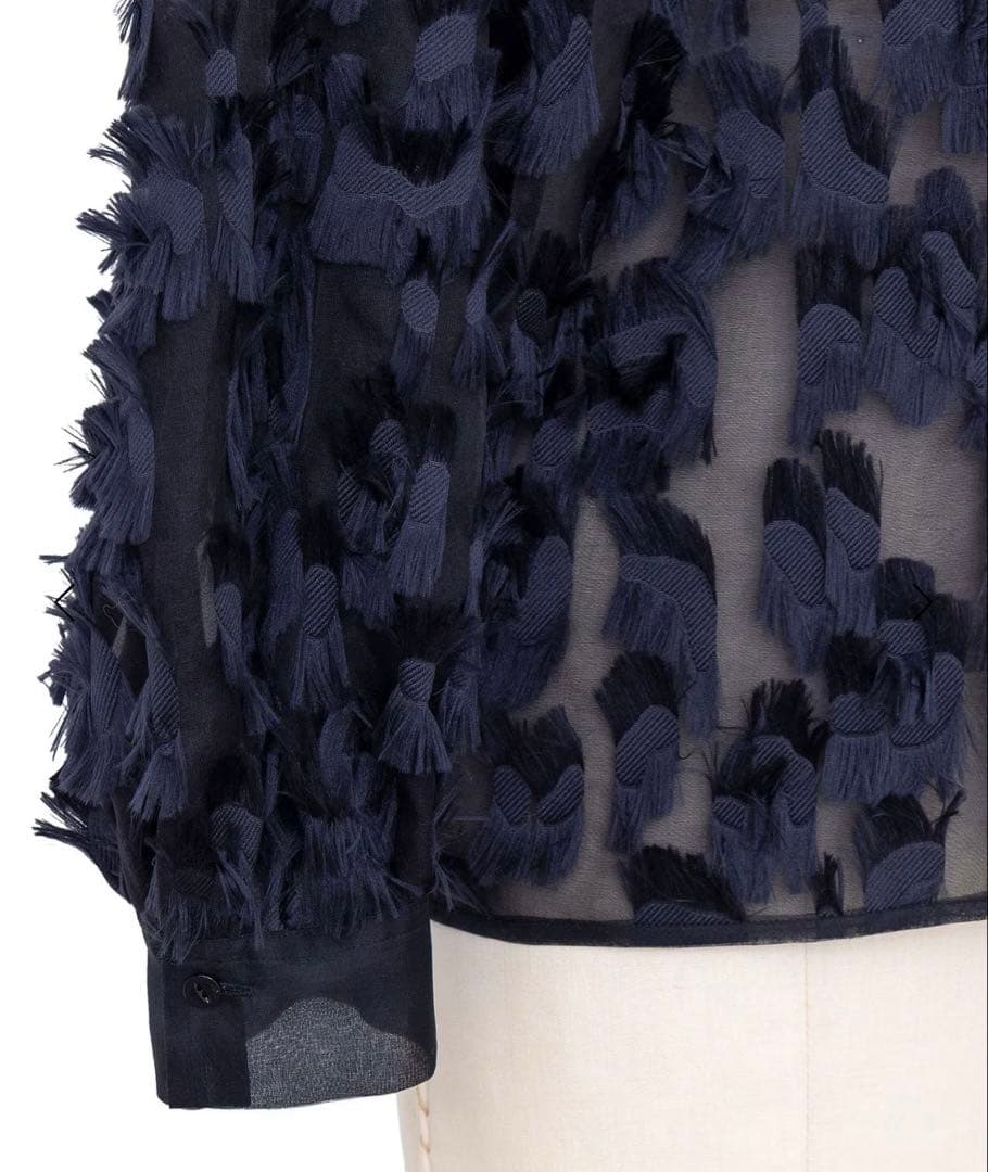 新品未使用　DRAWER カットジャカードブラウス