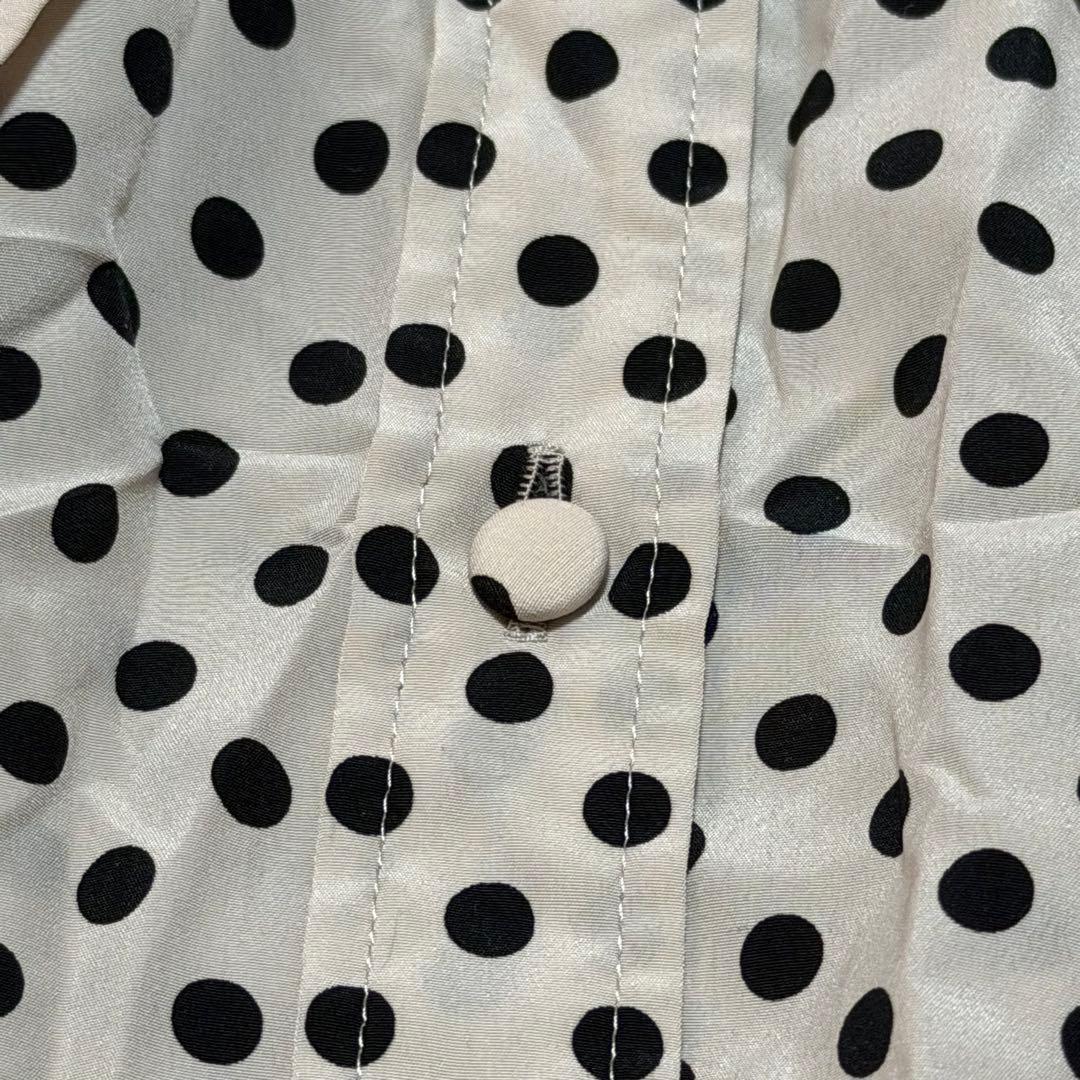 【LOULOU WILLOUGHBY】 デシンドットフリルブラウス ボウタイ付き