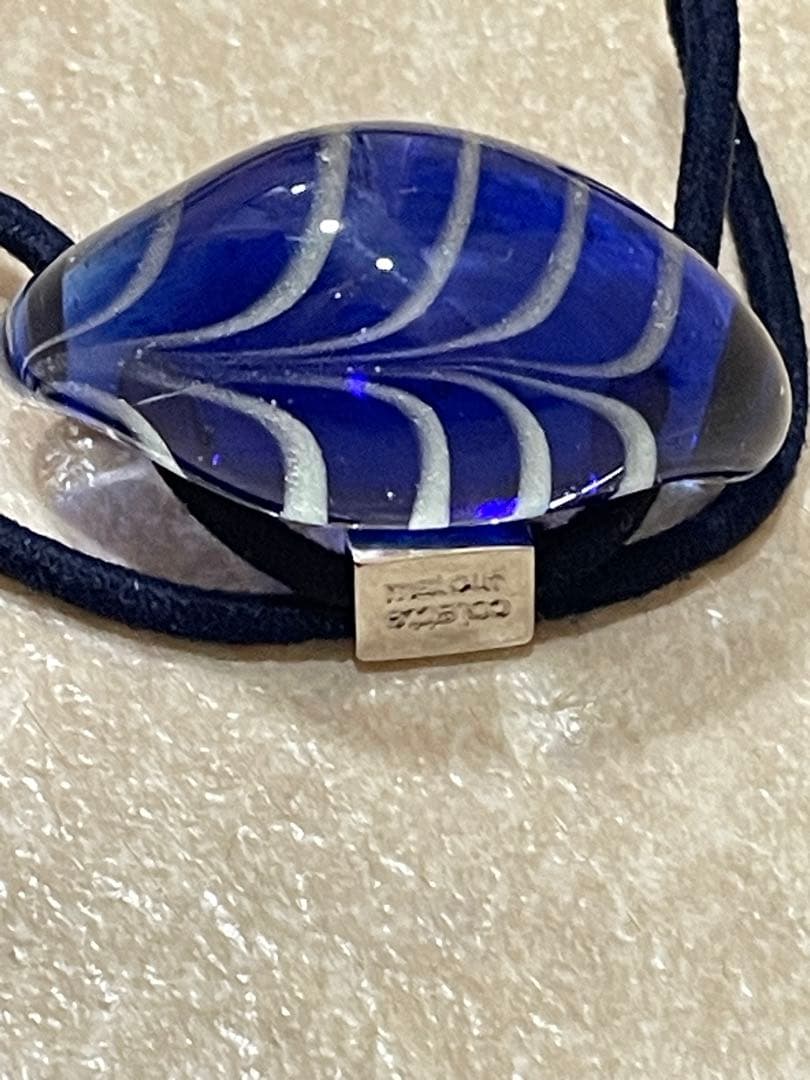 コレットマルーフ　グラスポニー　ブルー✖️シルバー　ポニー　ヘアゴム