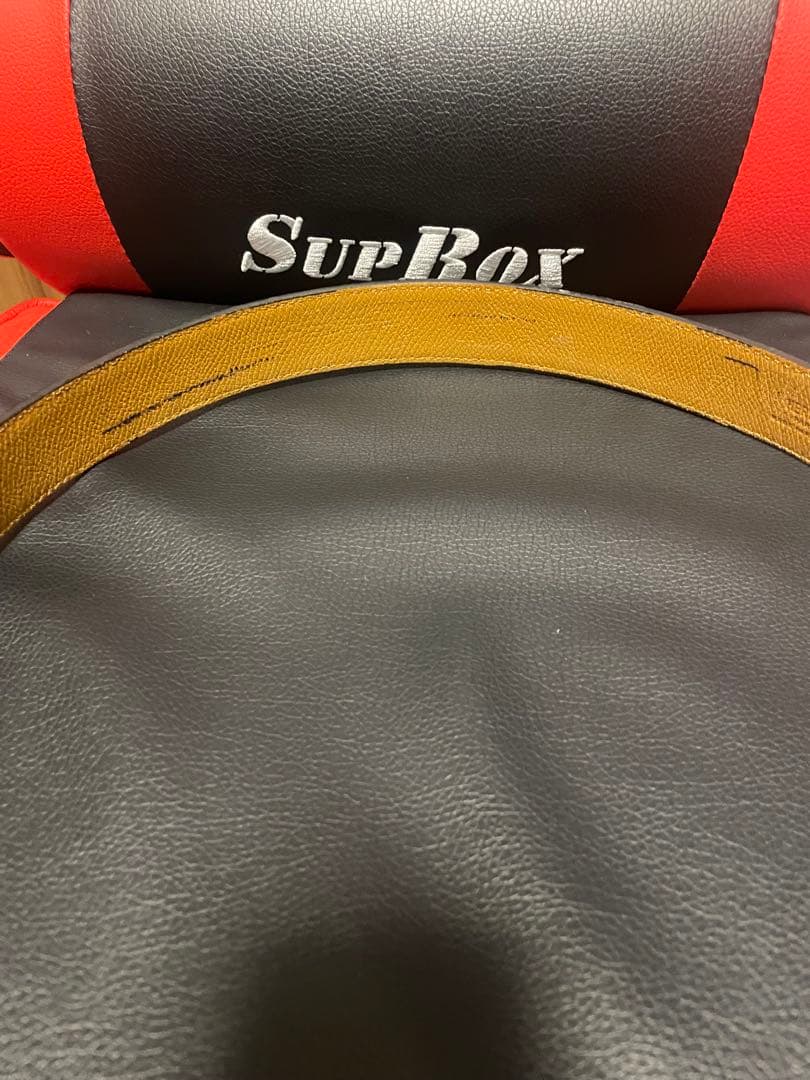 HERMES 黒レザー H字型バックル ベルト