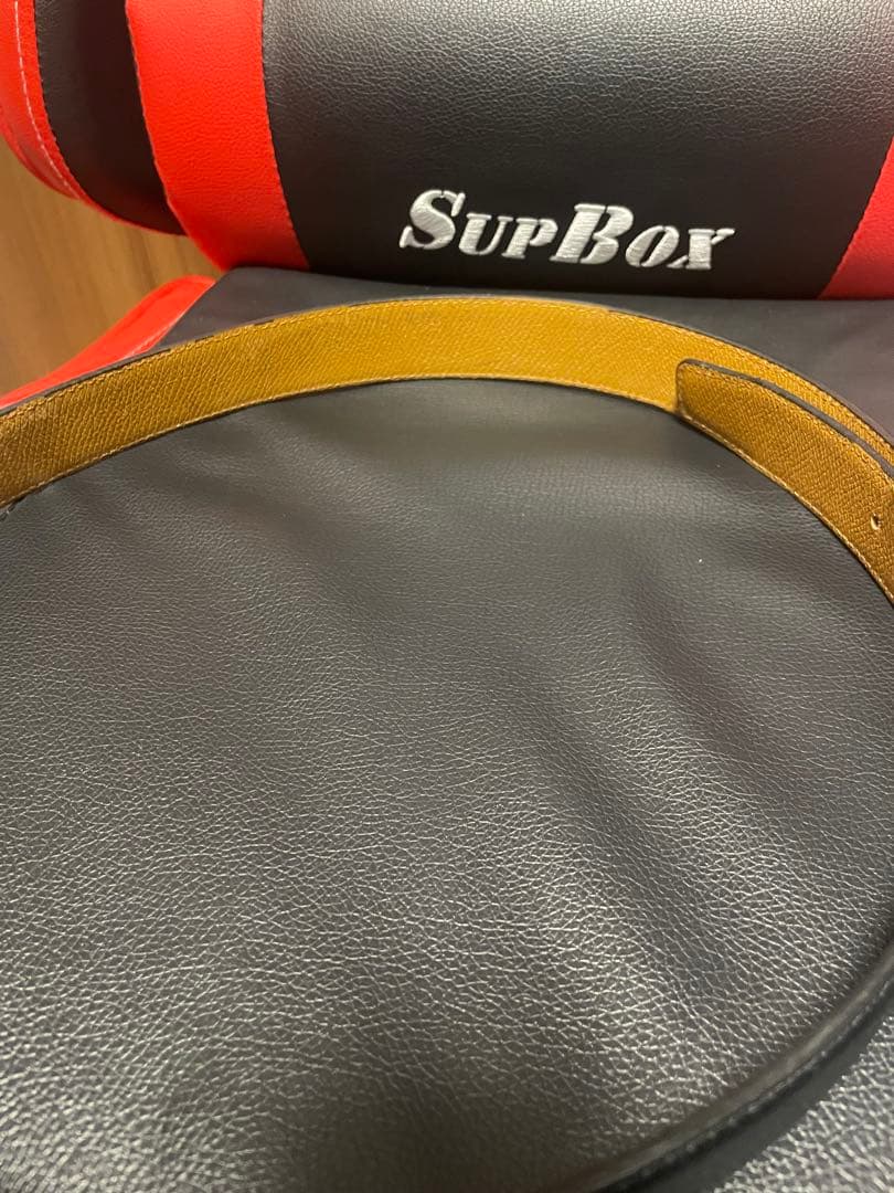 HERMES 黒レザー H字型バックル ベルト