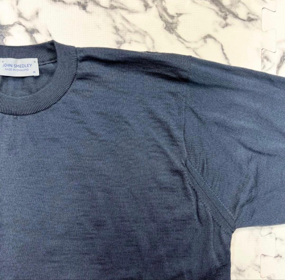 24G (M) John Smedley メリノウール100% グレー