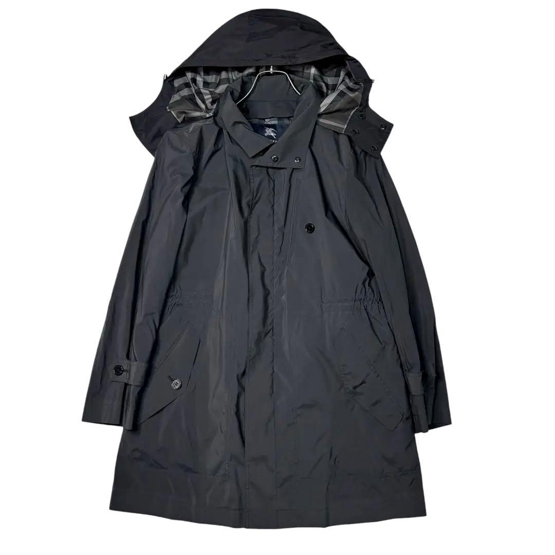 バーバリーロンドン モッズコート 3way フード ライナー　グレー　M