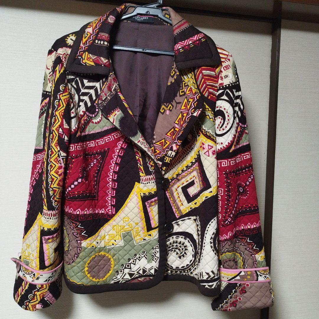 LEONARD FASHION 多色幾何学模様ジャケット 13AR