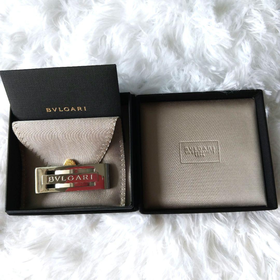 【超美品】ブルガリBVLGARI シルバー マネークリップ 専用 ケース付き