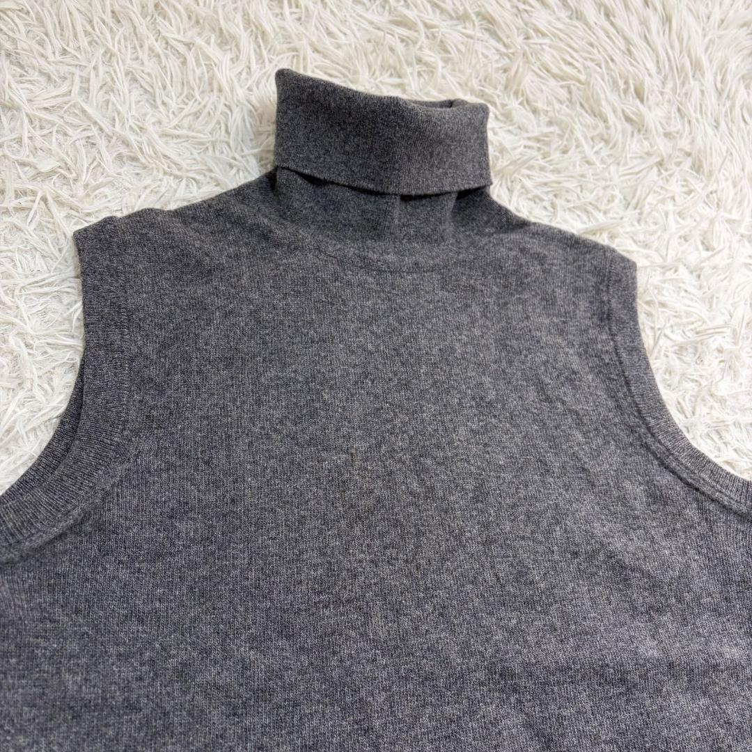 17000✨HERMES カシミヤ100% ノースリーブニット ブラウス グレー