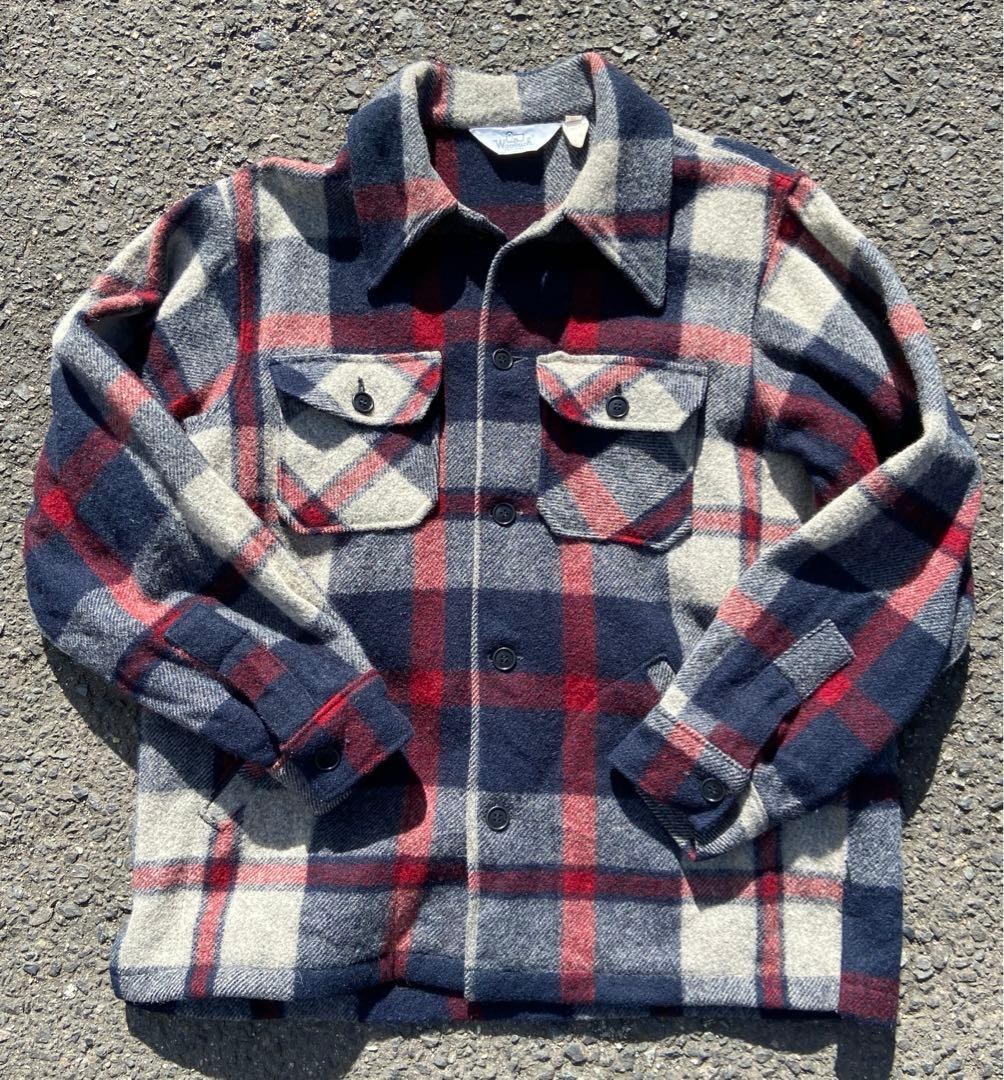70s Woolrich チェックジャケット ウールリッチ 木村拓哉 CPO