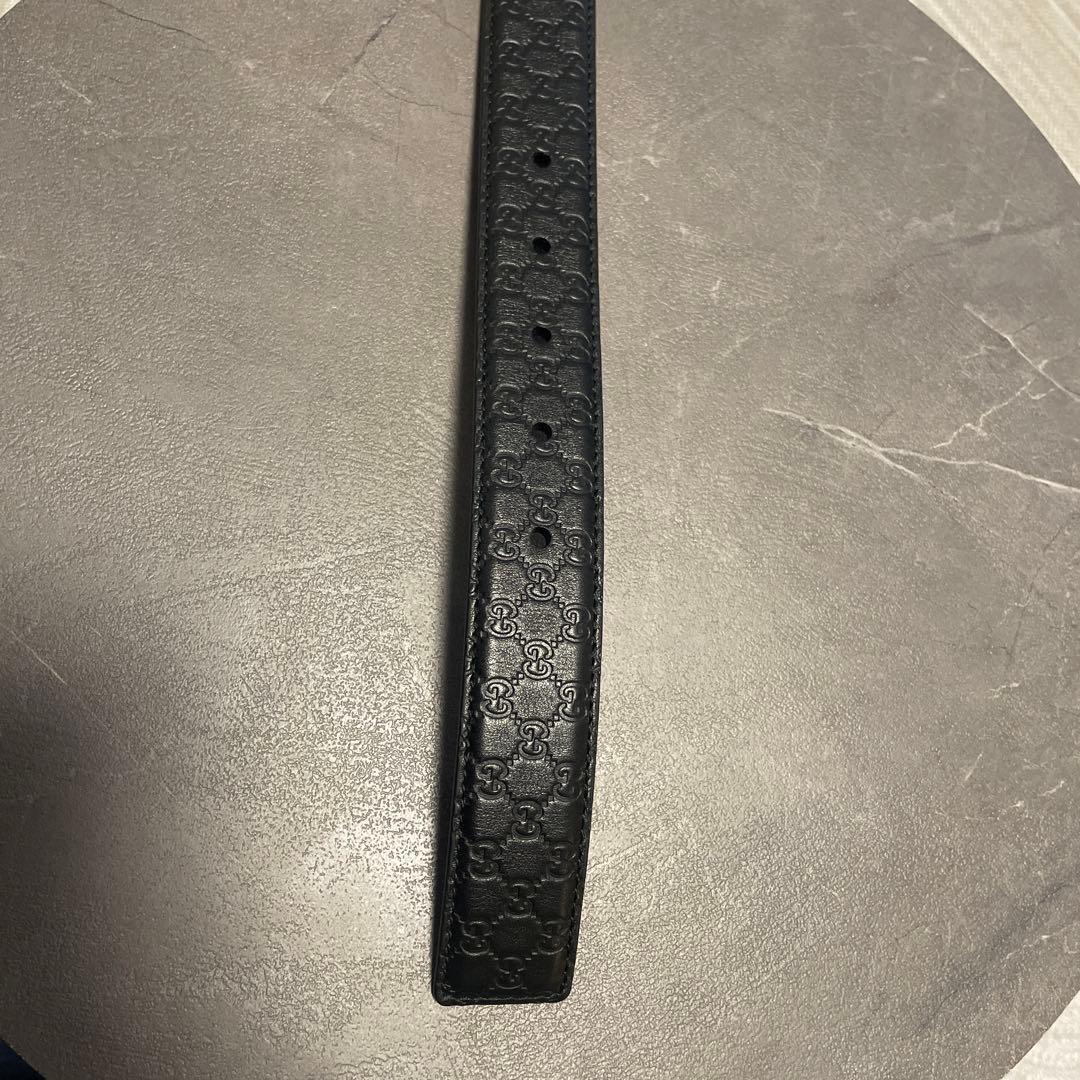 【新品】GUCCI ブラックレザー ベルト 85/34