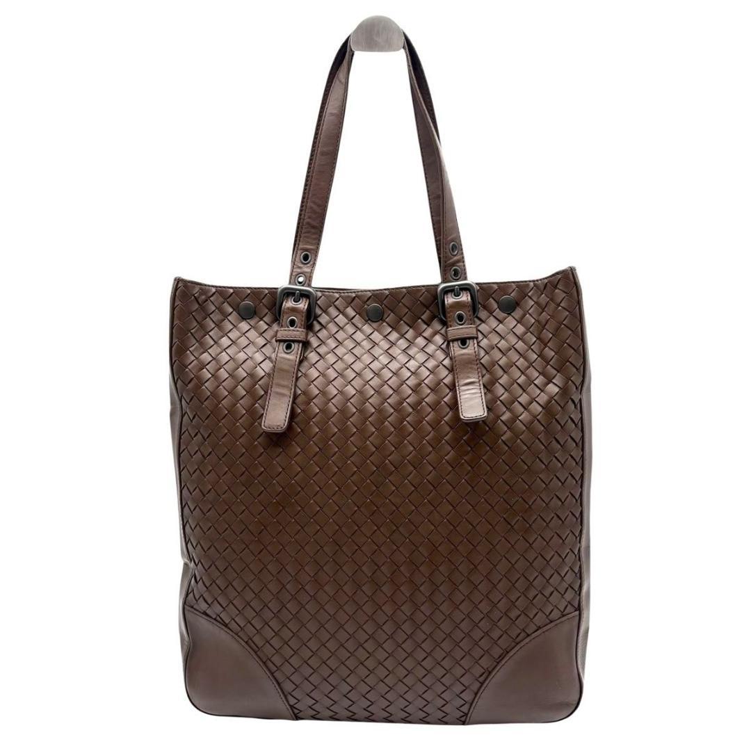 ボッテガヴェネタ アキャトル　トートバッグ イントレチャート ブラウン　A4