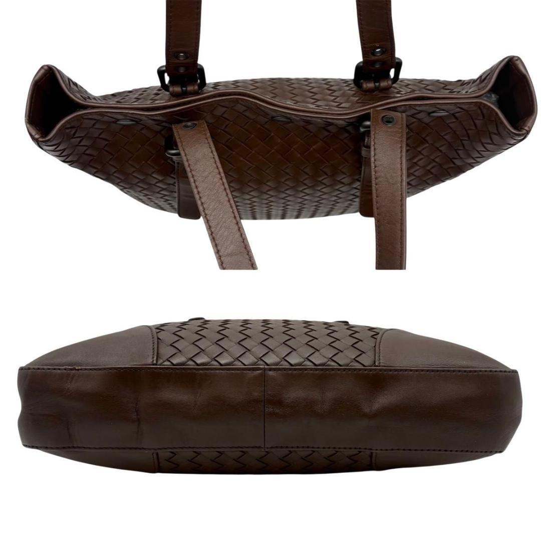 ボッテガヴェネタ アキャトル　トートバッグ イントレチャート ブラウン　A4