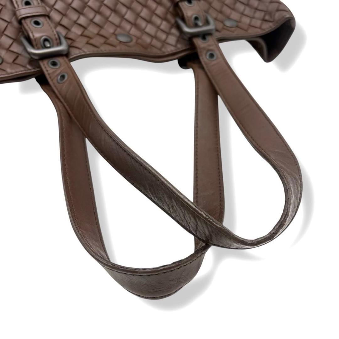 ボッテガヴェネタ アキャトル　トートバッグ イントレチャート ブラウン　A4