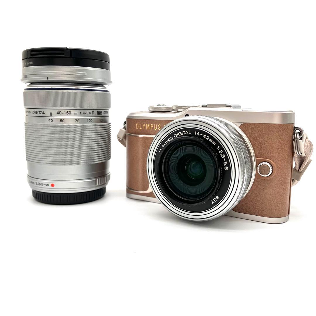 Wi-Fi対応♪ OLYMPUS E-PL9 ブラウン　望遠ダブルレンズキット