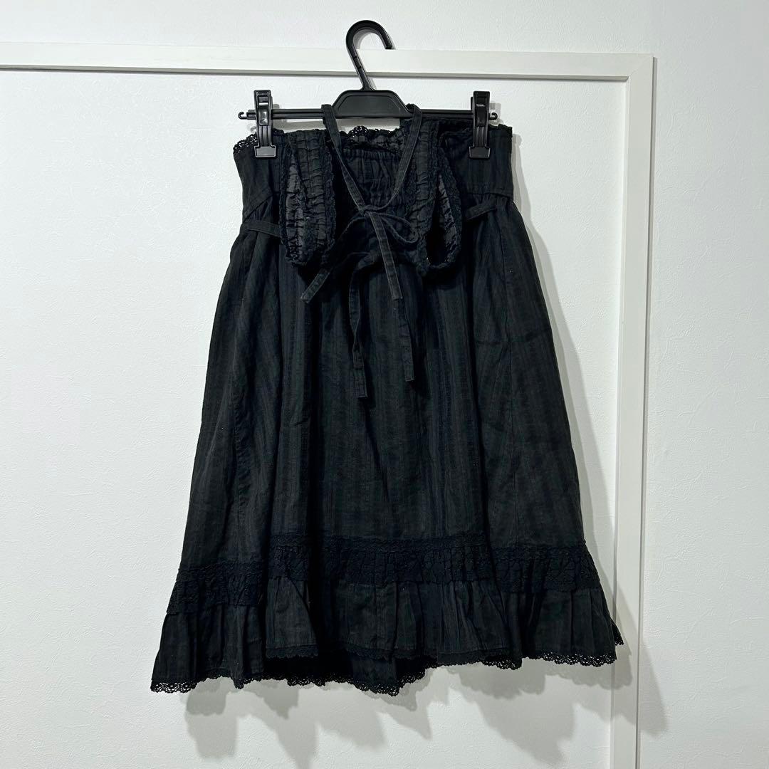 BABY THE STARS 黒 からみベビードールジャンパースカート