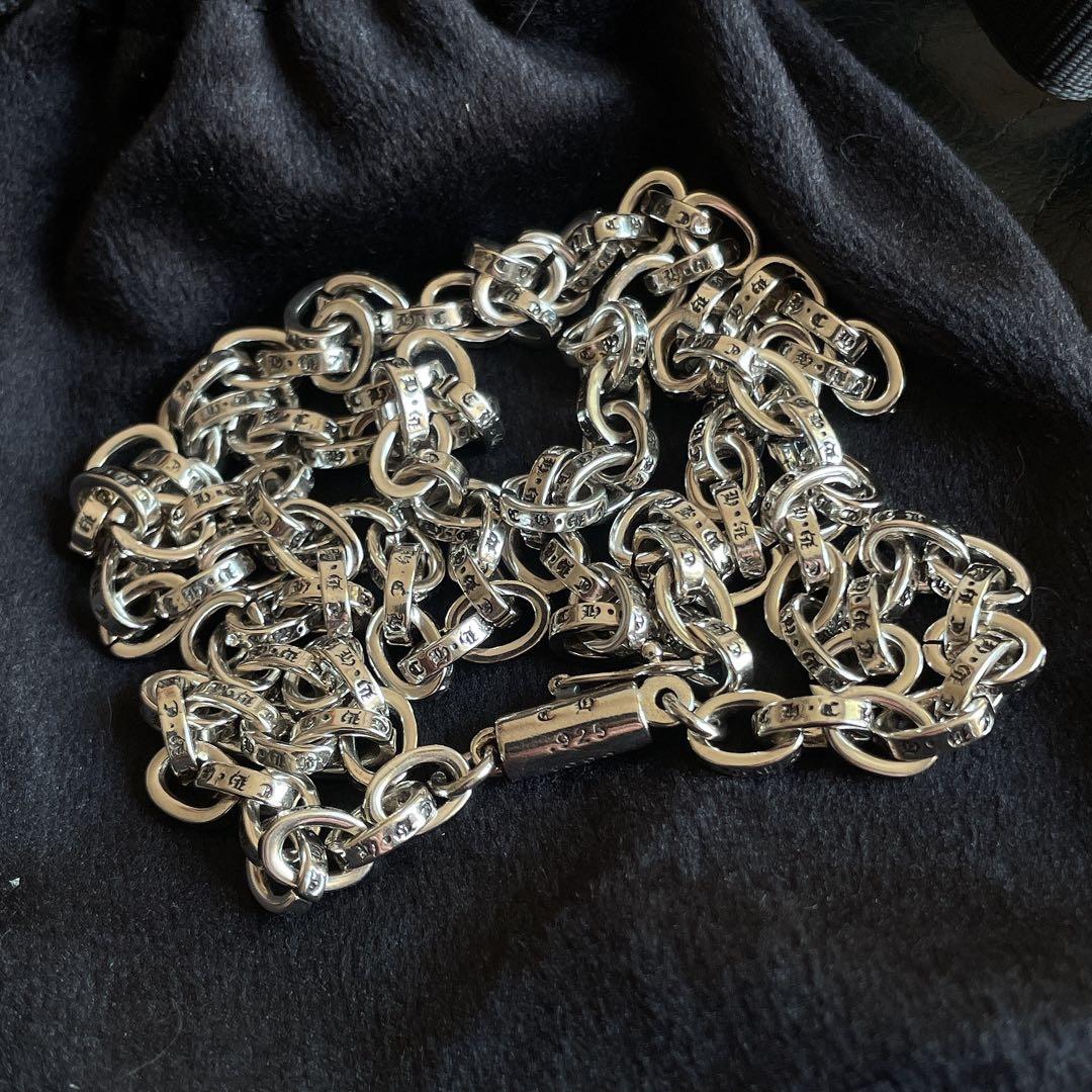 ノーブランド ペーパーチェーン ネックレス シルバー silver９２５