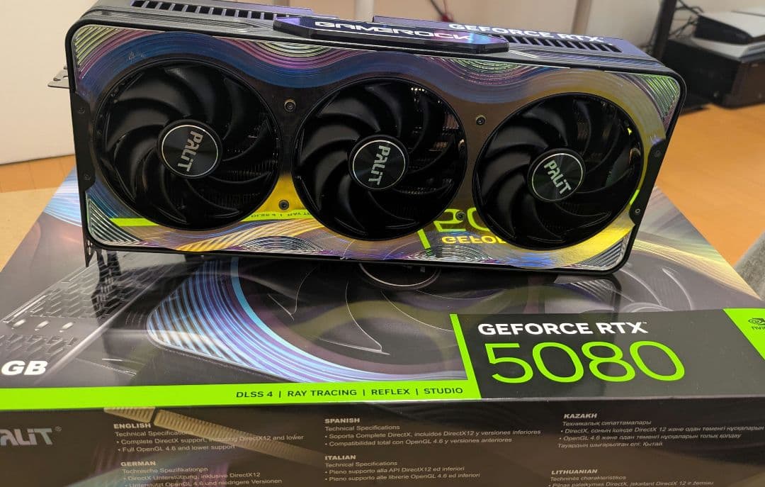 NVIDIA GeForce RTX 5080 、動作品