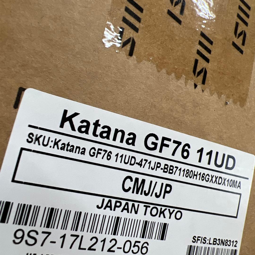 MSI Katana GF76 11UD-471JP／RTX3050Ti×i7