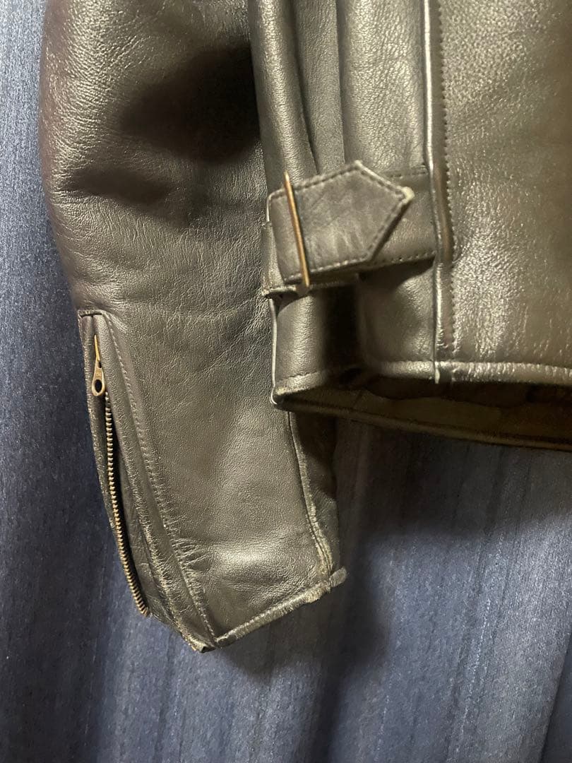 Harley-Davidsoフレイムス刺繍 ライダースジャケット M サイズ