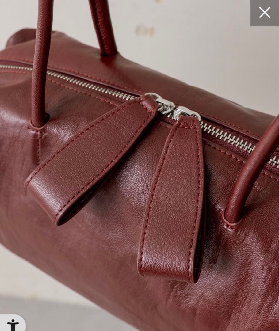 イアパピヨネ⭐︎ロングハンドルボストン　ボルドー