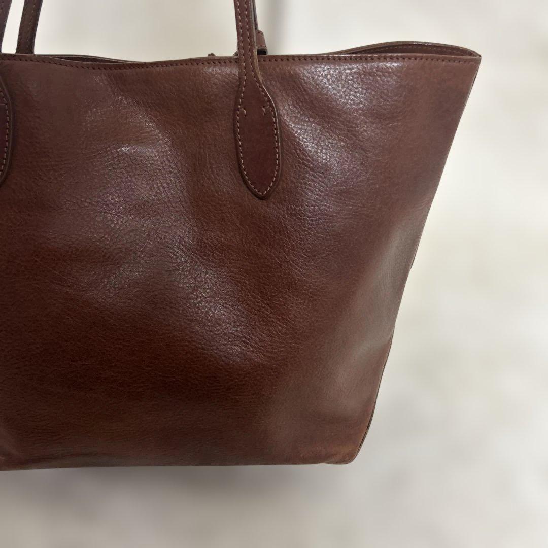 【美品】ラルフローレン オールレザー　トートバッグ ビッグポニー　チャーム