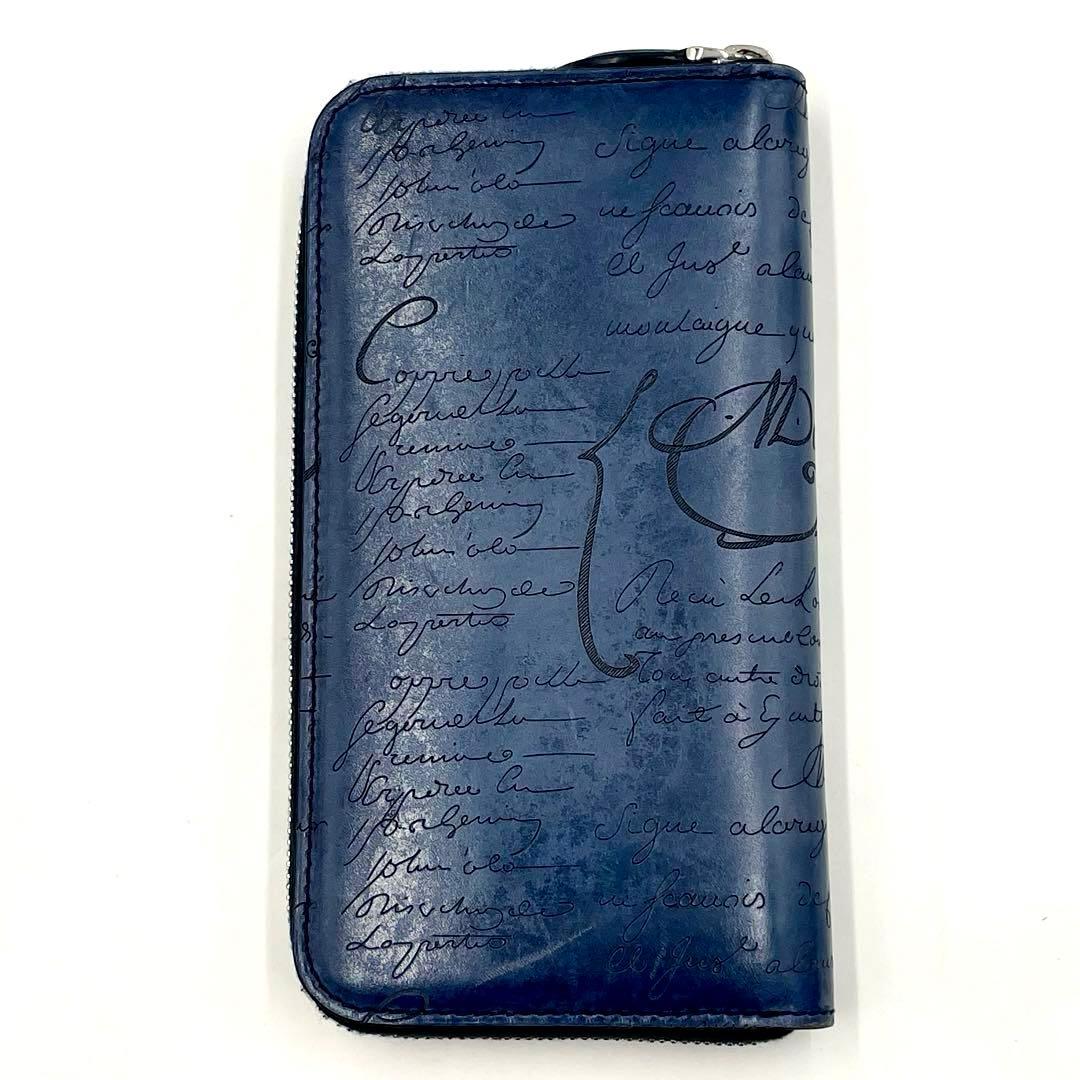 【美品】ベルルッティ 長財布 イタウバ ネオ スクリットレザー ラウンドジップ