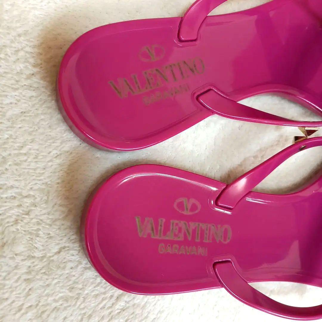 VALENTINO ヴァレンティノ ロックスタッズ ラバー トングサンダル 37