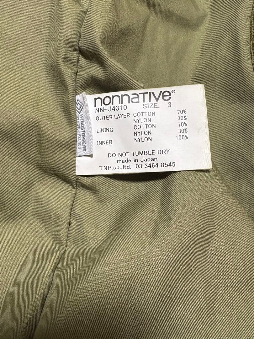 ジャケット・アウター nonnative TROOPER COAT GABARDINE