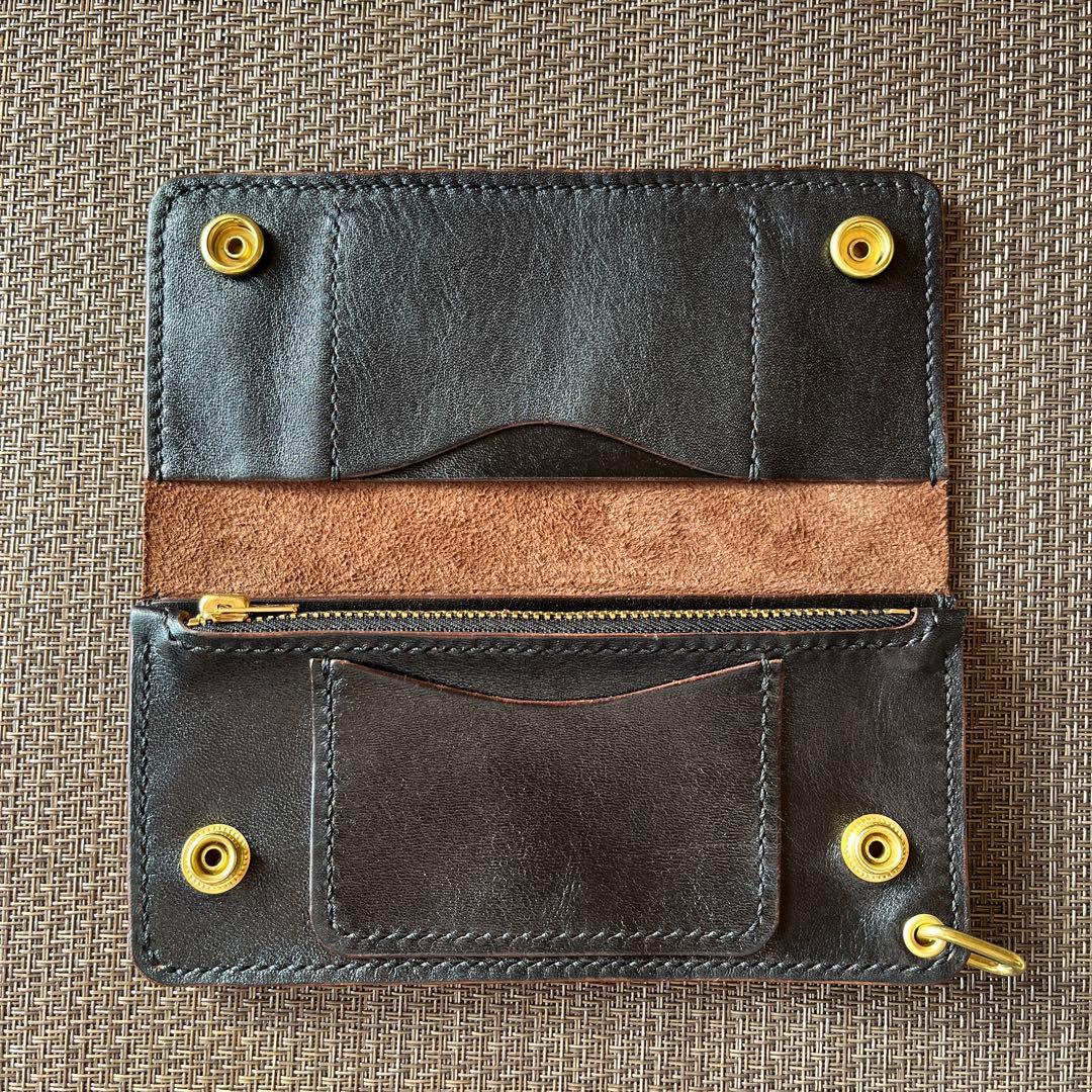 【週末限定価格】MARYAM ホースフロント ロングトラッカーウォレット 茶芯