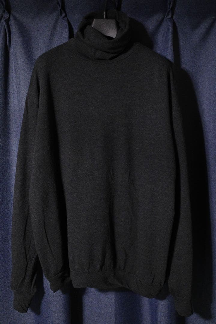 COMOLI コモリ ウール天竺 長袖タートルネック SIZE3 チャコール