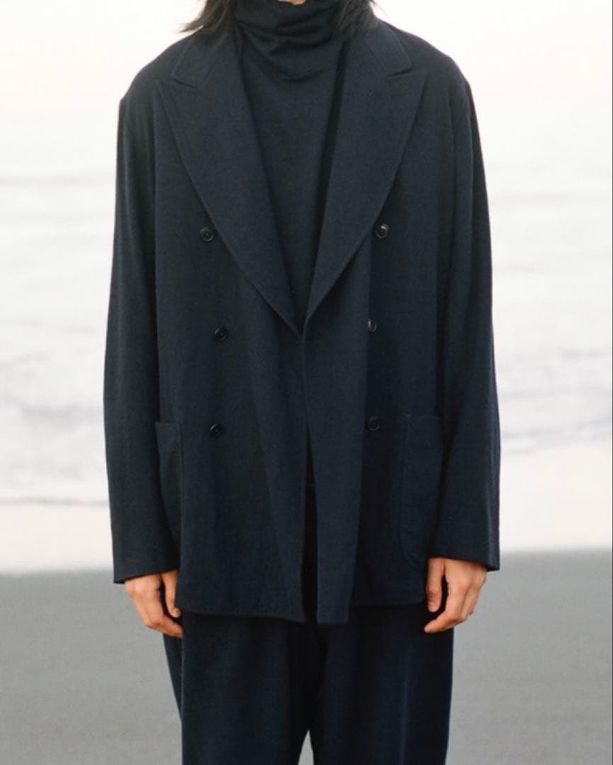 COMOLI コモリ ウール天竺 長袖タートルネック SIZE3 チャコール