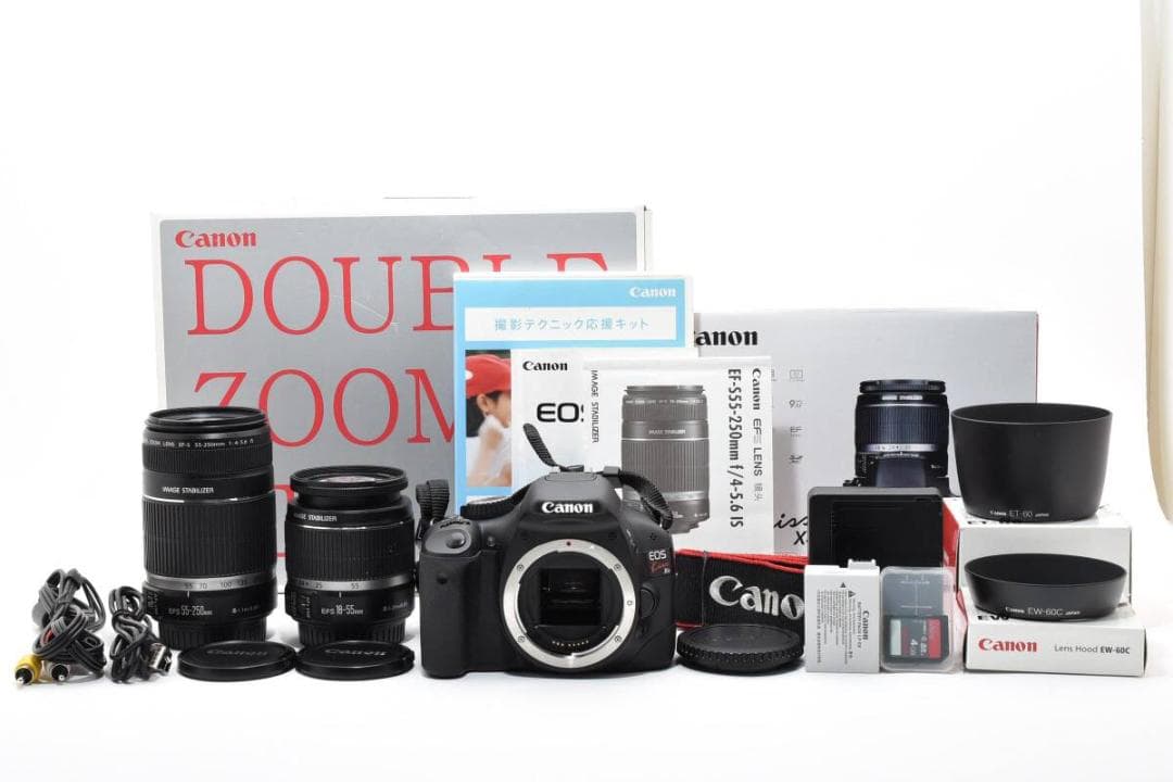 極上品 Canon EOS Kiss X4 ダブル デジタル一眼レフ #1706