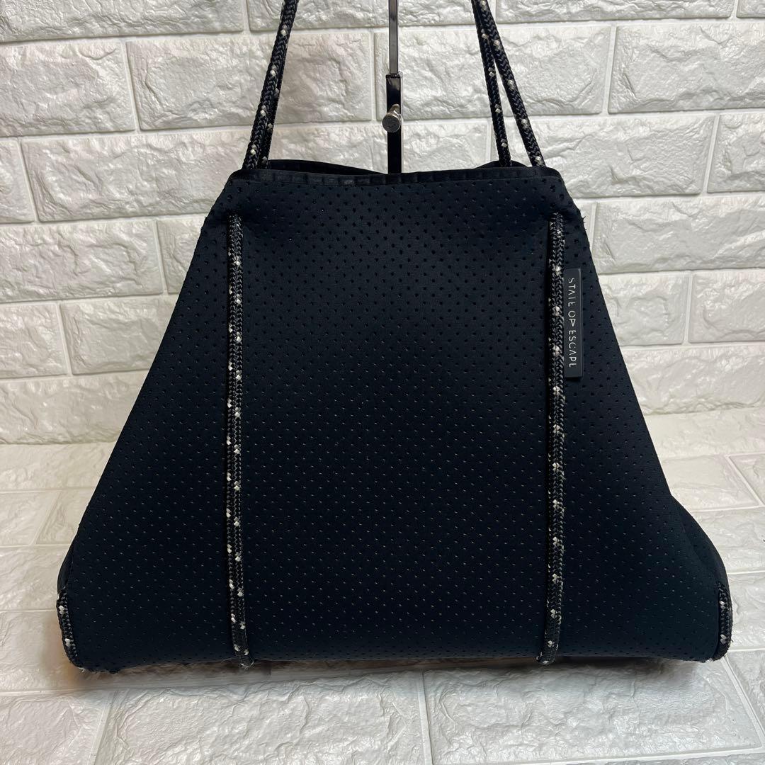 中トロ 大人気 ブラック メッシュ マザーズバッグ ポーチ付き