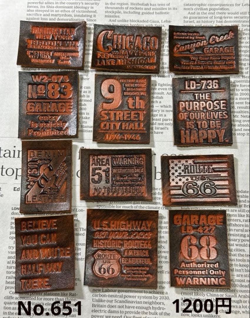 専用 染色タグ 革タグ 刻印タグ ハンドメイド