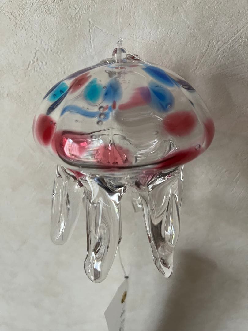 【新品】タクグラス TAKU GLASS 弥彦クラフト　クラゲ風鈴ブルー・ピンク