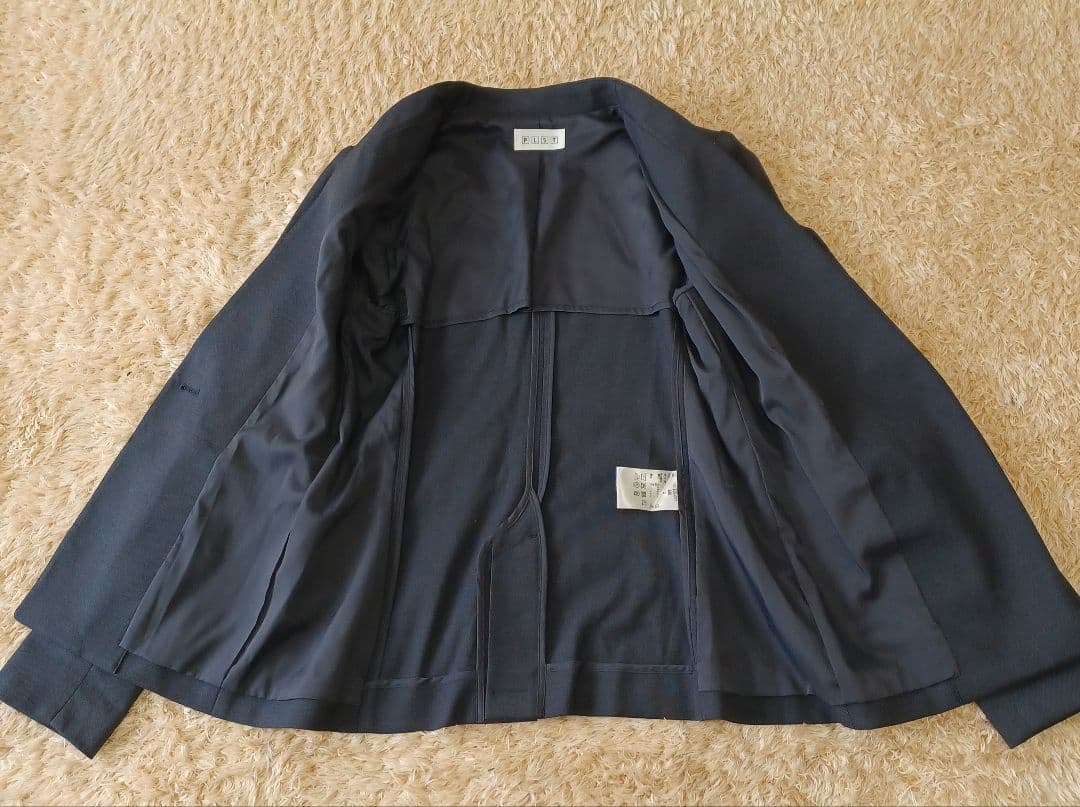 プラステ　リネンブレンド ストレッチ カラーレス ジャケット パンツ スーツ