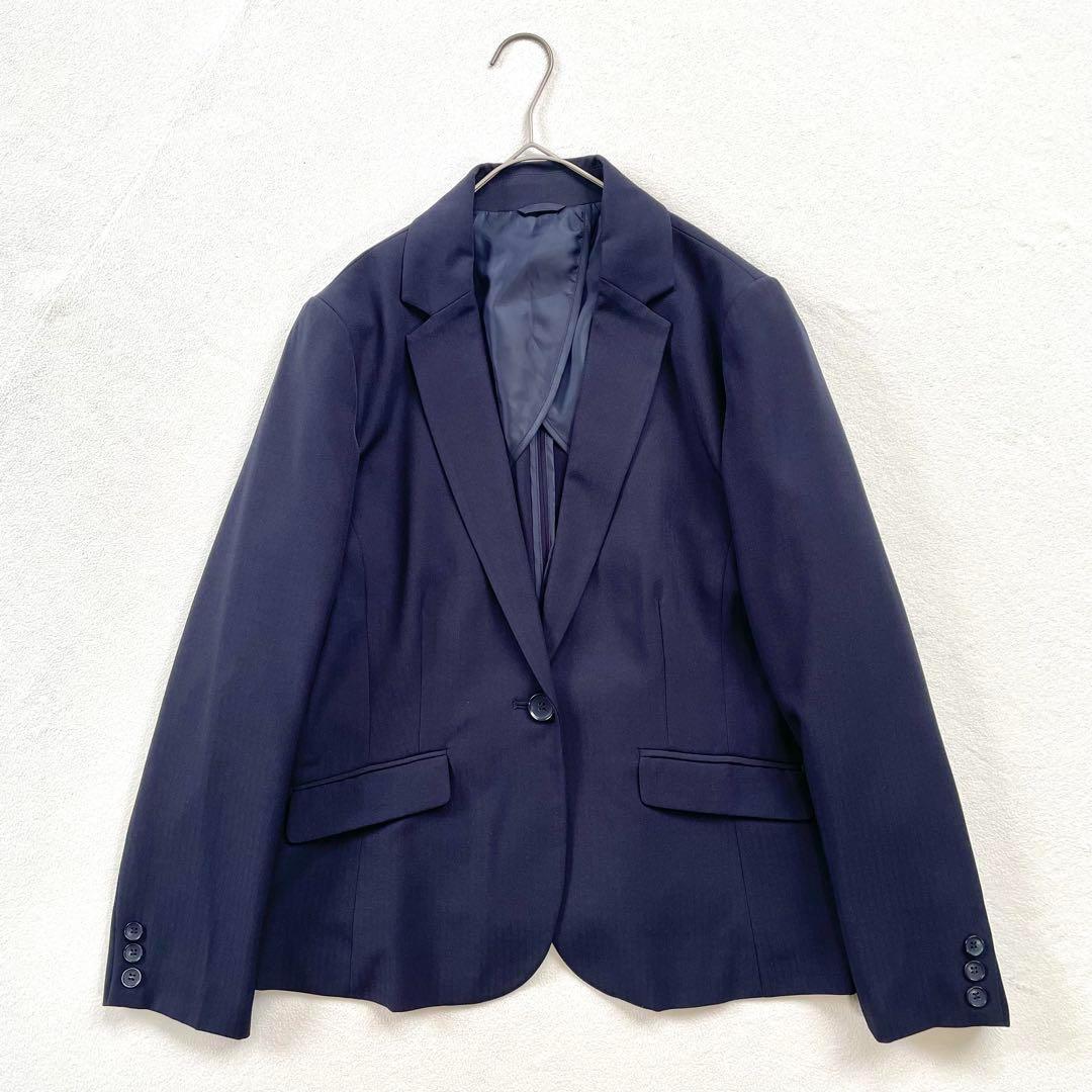 極美品・15号✨リリヤーノ 洗える パンツ セットアップ スーツ ネイビー