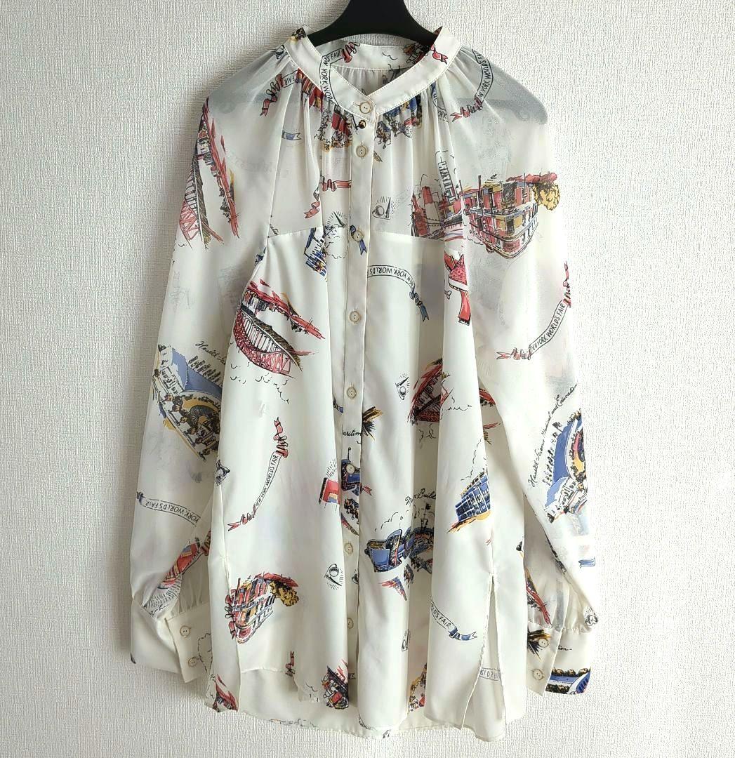 グレースコンチネンタル　ダイアグラム　スーヴェニールプリントブラウス