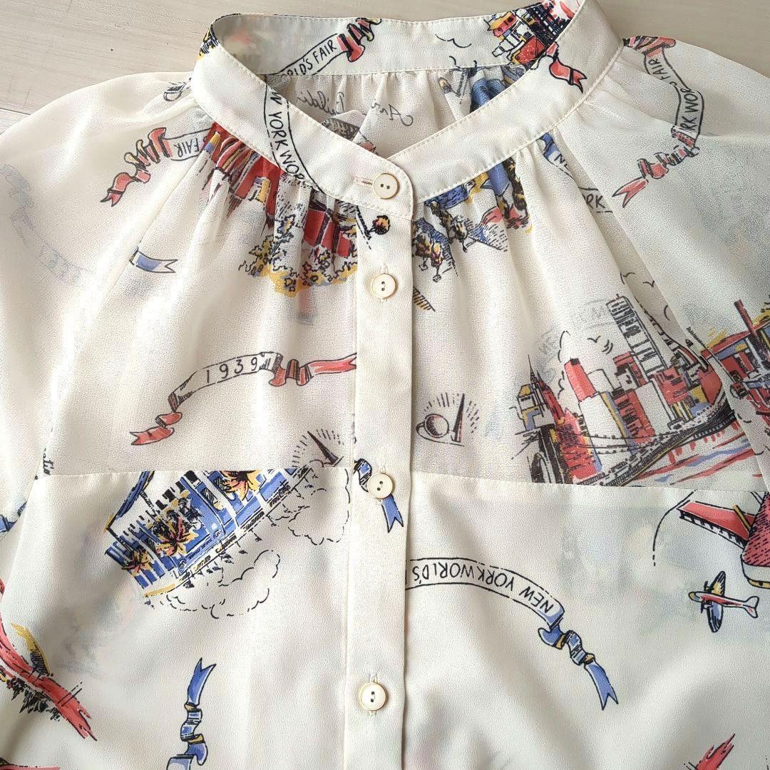 グレースコンチネンタル　ダイアグラム　スーヴェニールプリントブラウス