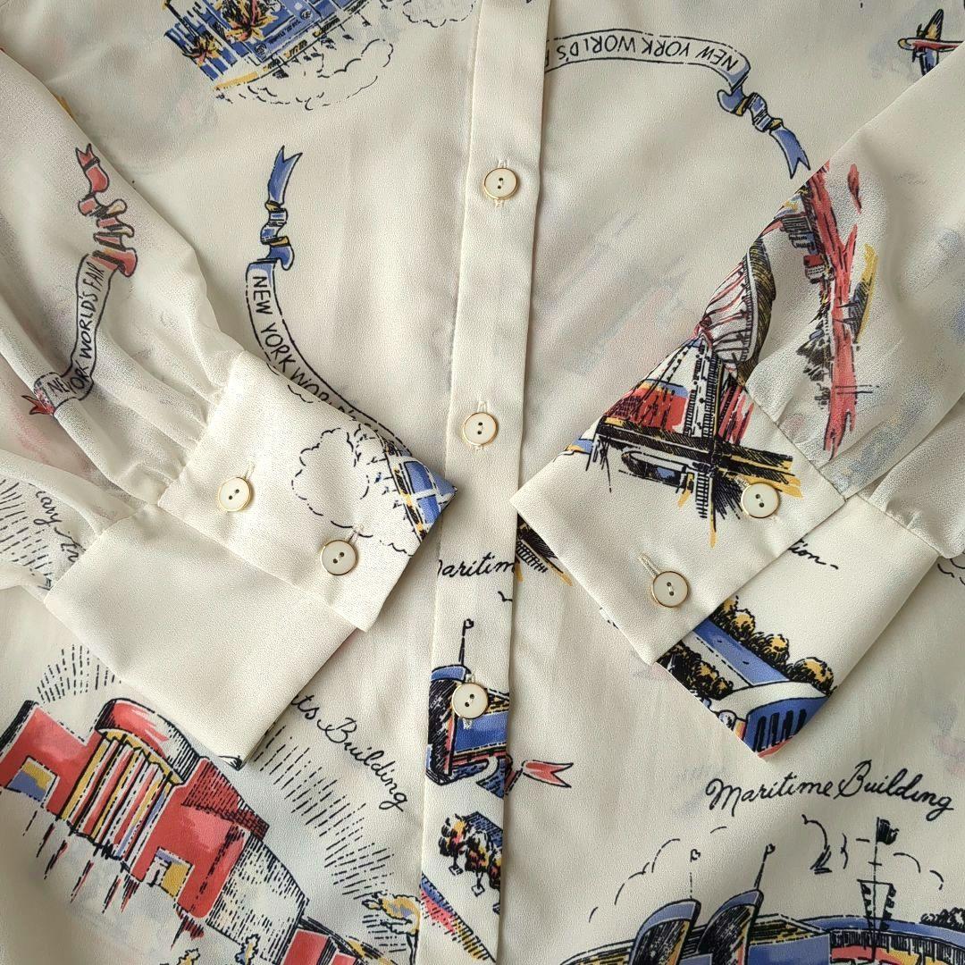 グレースコンチネンタル　ダイアグラム　スーヴェニールプリントブラウス