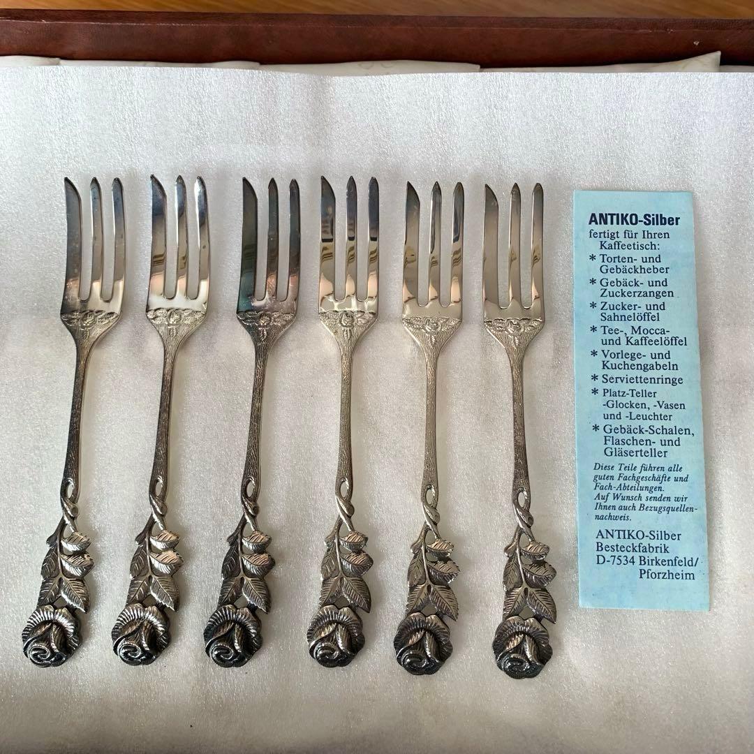ANTIKO(ドイツ) ヒルデスハイムローズ ケーキフォーク 6本