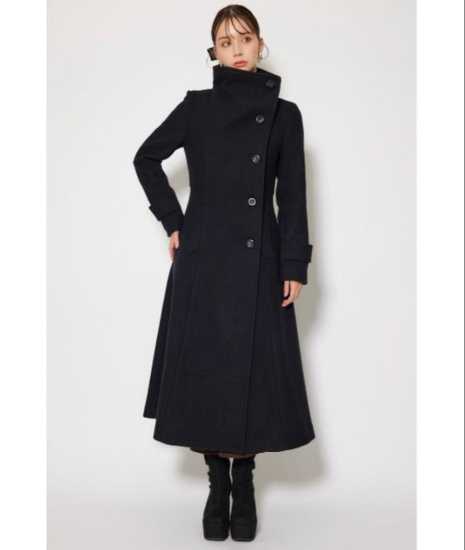 rienda オーバーネックシンデレララインコート Mサイズ