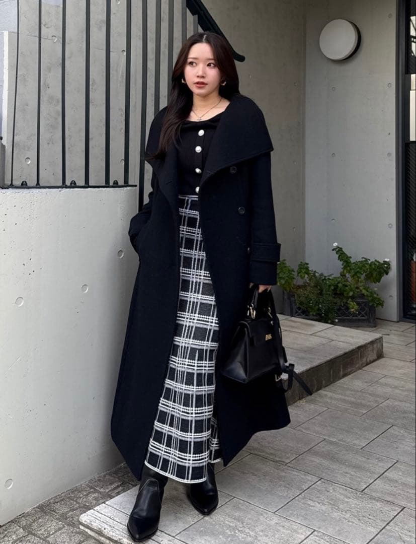 rienda オーバーネックシンデレララインコート Mサイズ