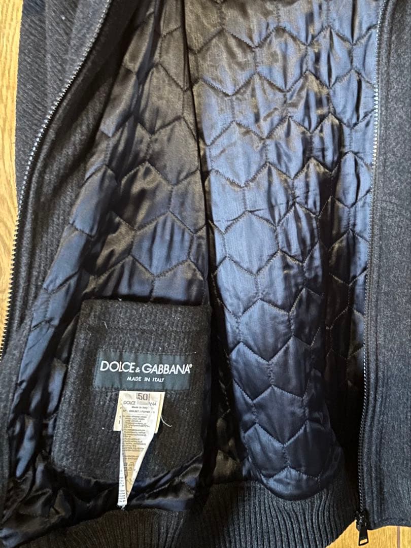 DOLCE & GABBANA ボアジャケット チャコールグレー