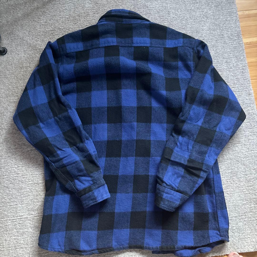FIVE BROTHERS 青黒チェックネルシャツ Lサイズ